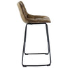 PrimeNest - Set of 5 Velvet Pub Height Bar Stools - Industrial Style - Mega Cart
