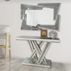 PrimeNest - Silver Elegance Console & Mirror Set - Mega Cart