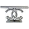 PrimeNest - Silver Mirrored Diamond Console Table - Modern Design - Mega Cart