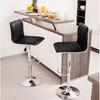PrimeNest  - Stylish Faux Leather Swivel Stool with Chrome Footrest - Mega Cart