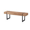 PrimeNest - Stylish Wooden Rectangular Coffee Table with Metal Frame - Mega Cart