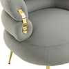 PrimeNest - Velvet Accent Armchair with Ottoman - Mega Cart