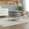 PrimeNest - Velvet Accent Armchair with Ottoman - Mega Cart
