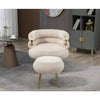 Primenest Velvet Chair with Ottoman - Mega Cart
