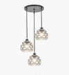 PrimeNest Vintage Metal Pendant Light with Crystal Pattern - Mega Cart