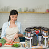 Rotating D-Shape Spice Rack - Adjustable, Dual Spin Kitchen Organiser - Mega Cart