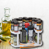 Rotating D-Shape Spice Rack - Adjustable, Dual Spin Kitchen Organiser - Mega Cart
