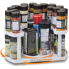 Rotating D-Shape Spice Rack - Adjustable, Dual Spin Kitchen Organiser - Mega Cart