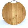 Round Bamboo Cutting Board with Handle - Mega Cart