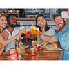 Set of 4 Drinking Glass Set with Bamboo Lids and Glass Straws - Mega Cart