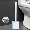 Silicone Toilet Brush with Holder - Hygienic & Durable Cleaning Tool - Mega Cart