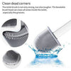 Silicone Toilet Brush with Holder - Hygienic & Durable Cleaning Tool - Mega Cart