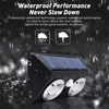Solar-Powered Motion Sensor LED Wall Light for Outdoor Use - Mega Cart