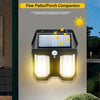 Solar-Powered Waterproof LED Wall Lamp for Outdoor Use - Mega Cart