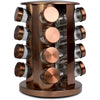 Rotating Spice Rack with 16 Glass Jars - Mega Cart
