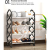 Space-Saving 4 Tier Shoe Rack for Home Storage - Mega Cart