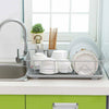 Stylish Dish Rack with Removable Tray and Cutlery Holder - Mega Cart