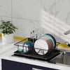 Stylish Dish Rack with Removable Tray and Cutlery Holder - Mega Cart