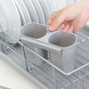 Stylish Dish Rack with Removable Tray and Cutlery Holder - Mega Cart