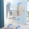 Three Tier Stainless Steel Clothes Drying Rack with Wheels - Mega Cart