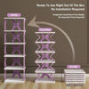 6 Tier Shoe Storage Tower with Folding Design - Mega Cart