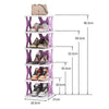 6 Tier Shoe Storage Tower with Folding Design - Mega Cart
