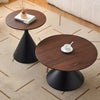 PrimeNest - Naya Wooden Round Coffee Table Set
