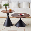 PrimeNest - Naya Wooden Round Coffee Table Set