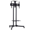 Rolling TV Stand with Wheels for Flat Screens