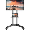 Rolling TV Stand with Wheels for Flat Screens