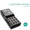 12-Port USB Charging Station with LED - Mega Cart
