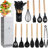 12 Piece Silicone Kitchen Utensils with Holder - Mega Cart