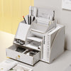 Wooden Desk Stationery Organizer with Phone Holder - Mega Cart