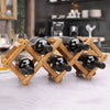 Wooden Diamond-Shaped Wine Rack - Mega Cart